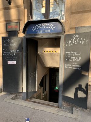   at Kozmosz Vegan Etterem in Budapest
