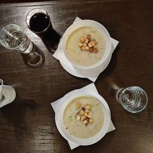 Zellerkrémleves 😋 at Kozmosz Vegan Etterem in Budapest