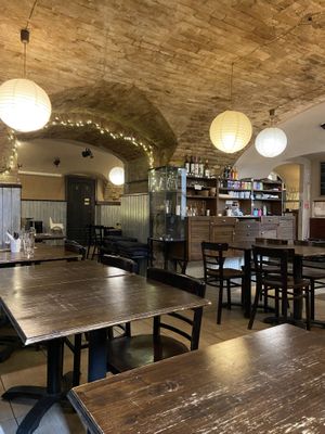   at Kozmosz Vegan Etterem in Budapest