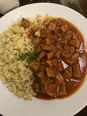 Seitan stew again😄 at Kozmosz Vegan Etterem in Budapest