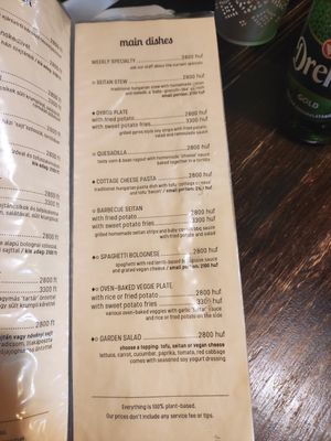  at Kozmosz Vegan Etterem in Budapest