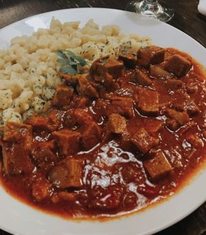   at Kozmosz Vegan Etterem in Budapest