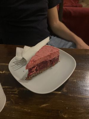 Fruit cake   at Kozmosz Vegan Etterem in Budapest