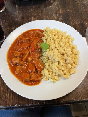   at Kozmosz Vegan Etterem in Budapest