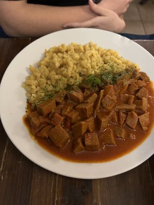   at Kozmosz Vegan Etterem in Budapest