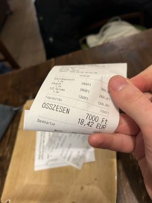   at Kozmosz Vegan Etterem in Budapest