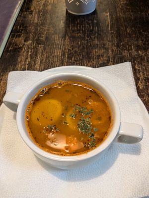 Goulash (small size) at Kozmosz Vegan Etterem in Budapest