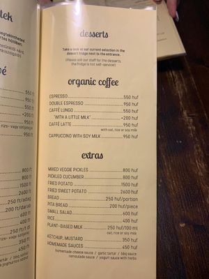  at Kozmosz Vegan Etterem in Budapest