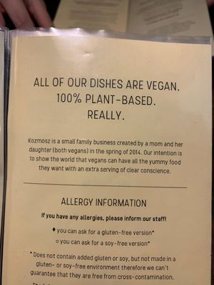  at Kozmosz Vegan Etterem in Budapest