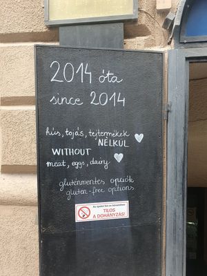  at Kozmosz Vegan Etterem in Budapest