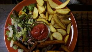 Seitan barbecue  at Kozmosz Vegan Etterem in Budapest