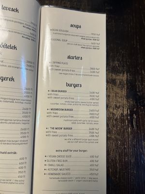   at Kozmosz Vegan Etterem in Budapest