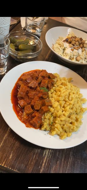   at Kozmosz Vegan Etterem in Budapest