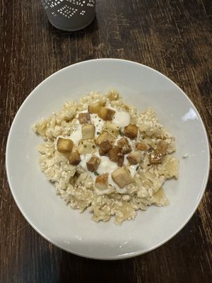 Cottage cheese pasta  at Kozmosz Vegan Etterem in Budapest