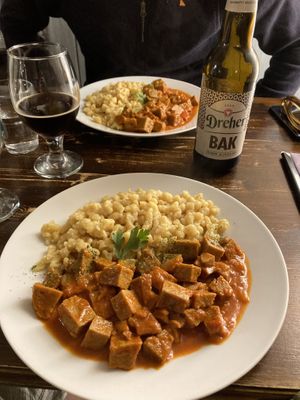 Seitan stew  at Kozmosz Vegan Etterem in Budapest