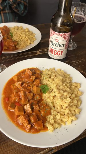   at Kozmosz Vegan Etterem in Budapest