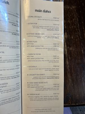   at Kozmosz Vegan Etterem in Budapest