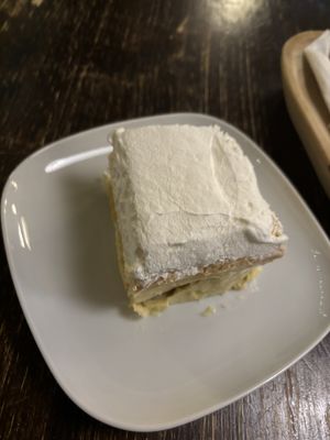 Napoleon cake- the best vegan cake i ever had!!!   at Kozmosz Vegan Etterem in Budapest