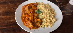 Seitan Stew at Kozmosz Vegan Etterem in Budapest