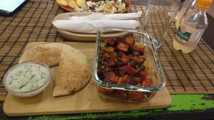 Greek briam at Kozmosz Vegan Etterem in Budapest