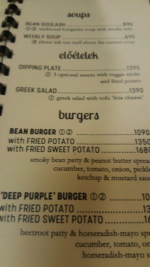 Bean Burger= tasty burger! at Kozmosz Vegan Etterem in Budapest