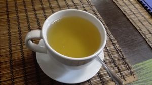 Finally a decently-sized mug of tea at Kozmosz Vegan Etterem in Budapest