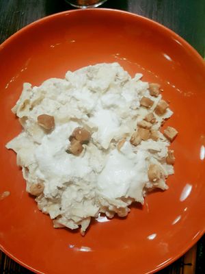 'Cottage cheese csuszka' at Kozmosz Vegan Etterem in Budapest