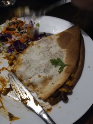 Quesadilla at Kozmosz Vegan Etterem in Budapest