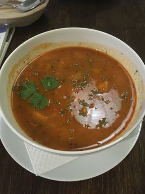 Goulash- good at Kozmosz Vegan Etterem in Budapest