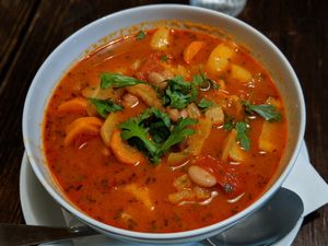 Best goulash at Kozmosz Vegan Etterem in Budapest