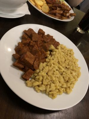 Hungarian stew at Kozmosz Vegan Etterem in Budapest