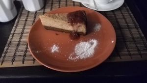 cheesecake - planets and stars .] at Kozmosz Vegan Etterem in Budapest