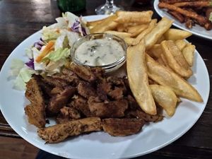 Gyros at Kozmosz Vegan Etterem in Budapest