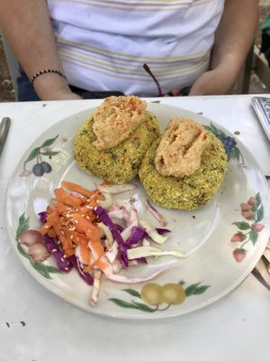 Spinach and rice fritters at PURA in San Isidro