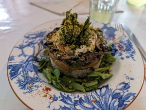 Lasagna at PURA in San Isidro