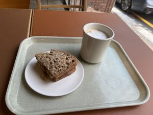 Sandwich and coffee  at Daily Lucky 데일리럭키 in Busan