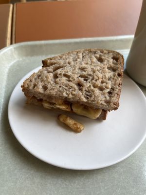 Peanut butter and banana sandwich   at Daily Lucky 데일리럭키 in Busan