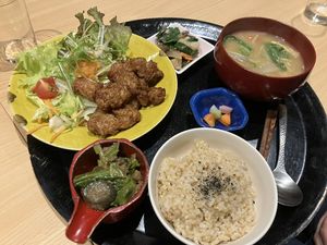 Karaage set  at Komenoko in Tokyo