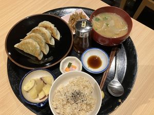 Gyoza set  at Komenoko in Tokyo