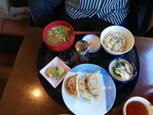 Gyoza teishoku at Komenoko in Tokyo