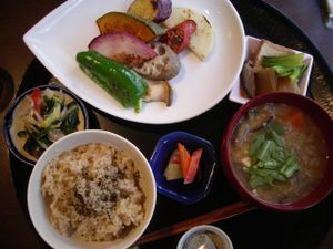 Lunch set. at Komenoko in Tokyo