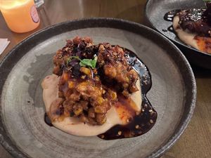 Starter: fried corn at Balinese House in Brighton