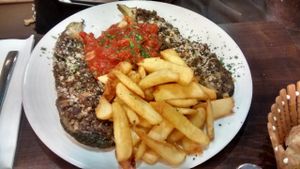 Sstuffed zucchini and rice at Caprice Cafe in Paris