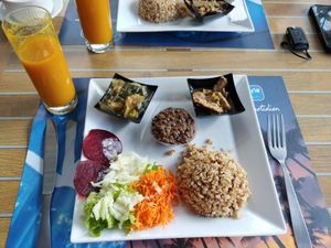 Lunch menu at Delices Nature in Pointe-a-pitre