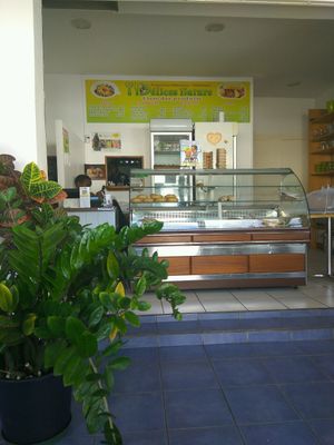 Serving Area and Menu at Delices Nature in Pointe-a-pitre