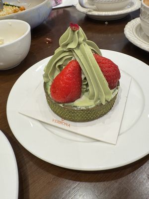 Green tea & Strawberry Matcha Cup Cake   at Verrona Hills Bakery & Pãtisserie Sunway Velocity in Wilayah Persekutuan Kuala Lumpur