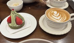 Cake + Cappucino   at Verrona Hills Bakery & Pãtisserie Sunway Velocity in Wilayah Persekutuan Kuala Lumpur