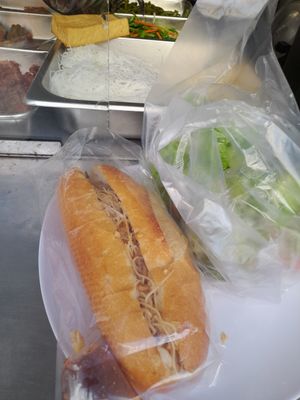 Premade vegan banh mi at Quán Chay 546  in Ho Chi Minh City