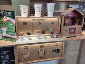 Cones at Gelateria La Romana  in Milan