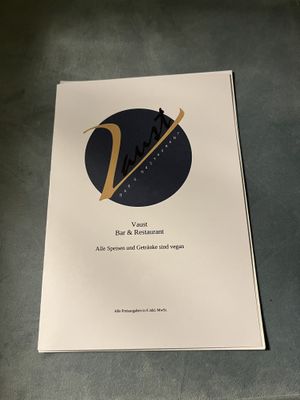 Menu / logo   at Vaust Bar & Restaurant in Berlin